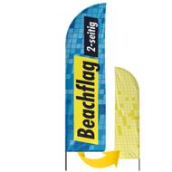 Straight | Beachflag Premium 2-seitig, selbst gestalten, 4 Größen