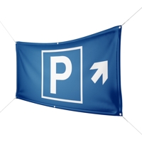 Werbebanner Parkplatz - Wunschgröße