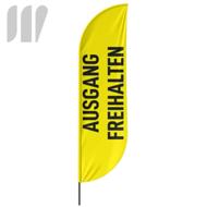 Beachflag Ausgang freihalten - 3 Modelle - 4 Größen