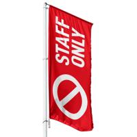 Fahne Staff Only - Wunschgröße